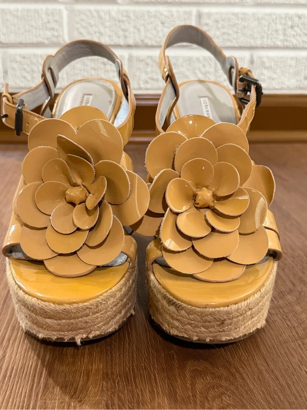 Summer Baddie Staple! Women’s Floral Espadrille Platform Sandals in Mustard